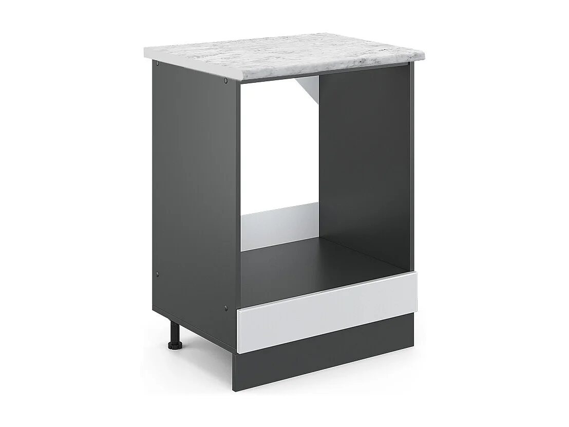 Meuble cuisine anthracite haute brillance 50x60x82 fame-line