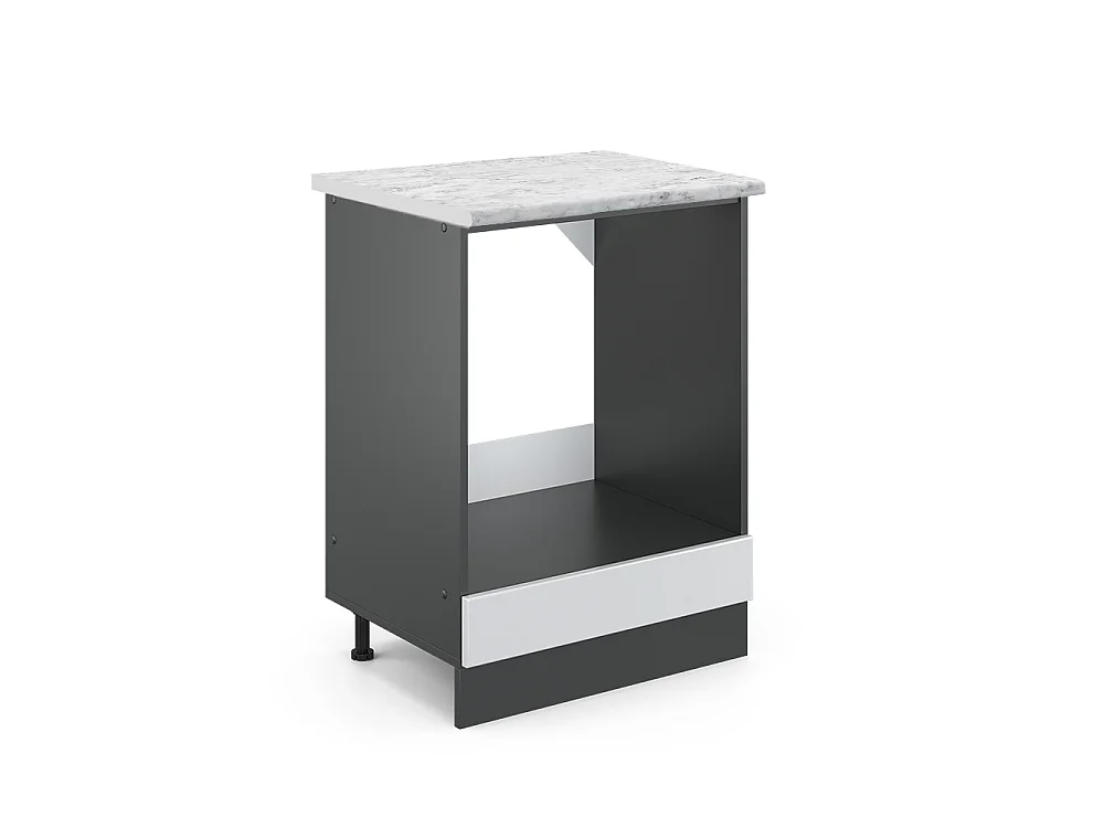 Kitchen base cabinet anthracite high gloss 50x60x82 fame-line