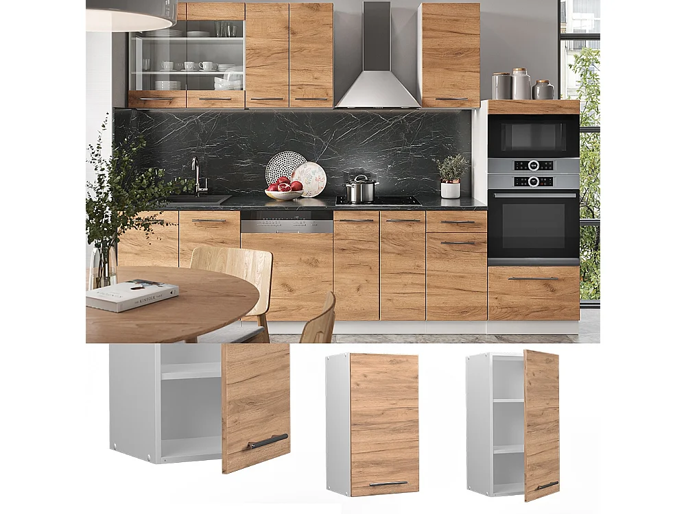 Wall cabinet gold power oak 40x34.1x72 fame-line