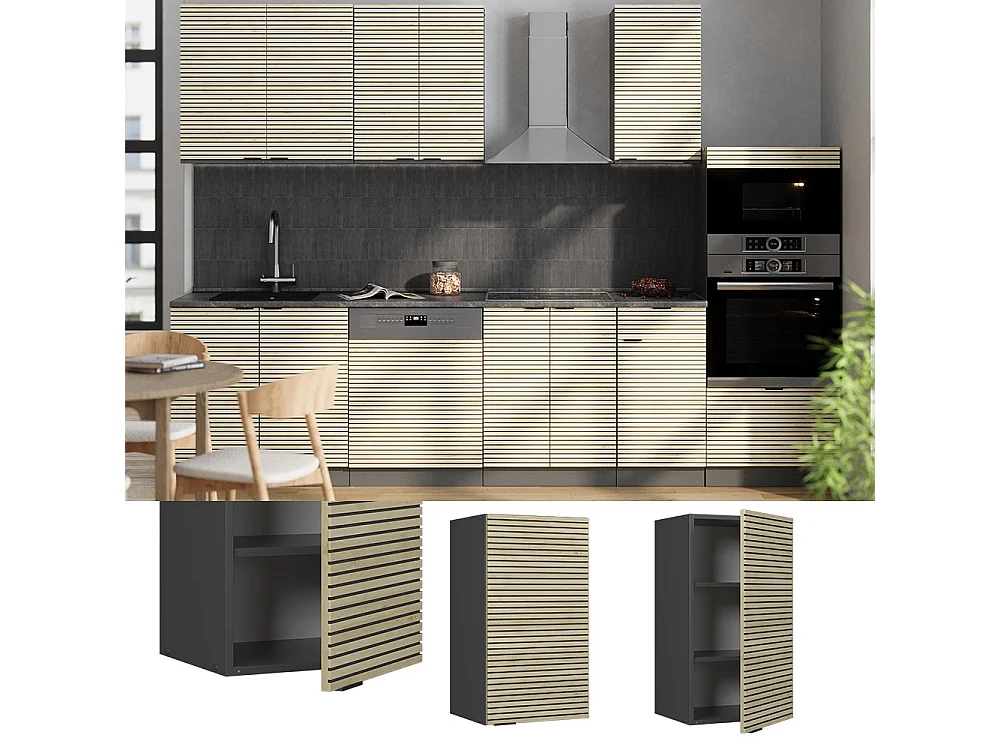 Wall cabinet oak panel 40x34.1x72 fame-line