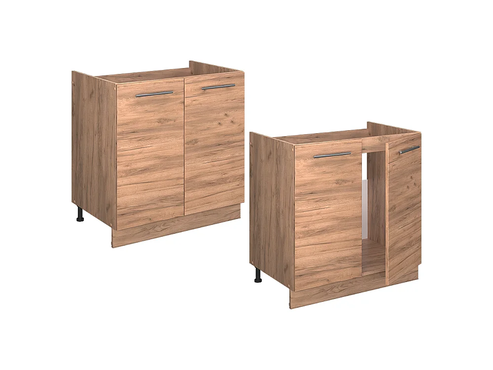 Armario bajo para fregadero roble dorado 80x51.6x82 fame-line