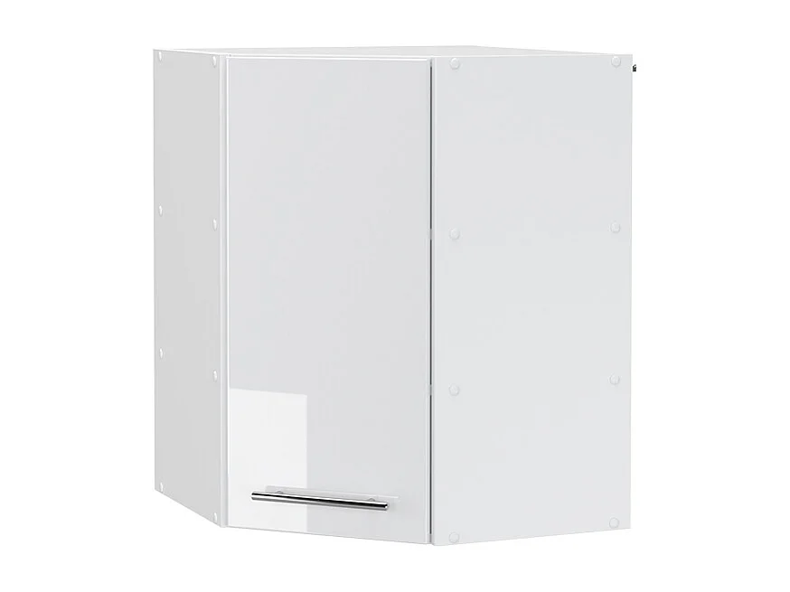 Armario colgante de esquina blanco alto brillo 57x34.1x72 fame-line