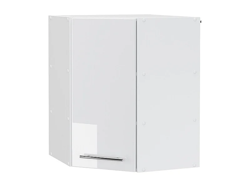 Eckhängeschrank weiß hochglanz 57x34.1x72 fame-line
