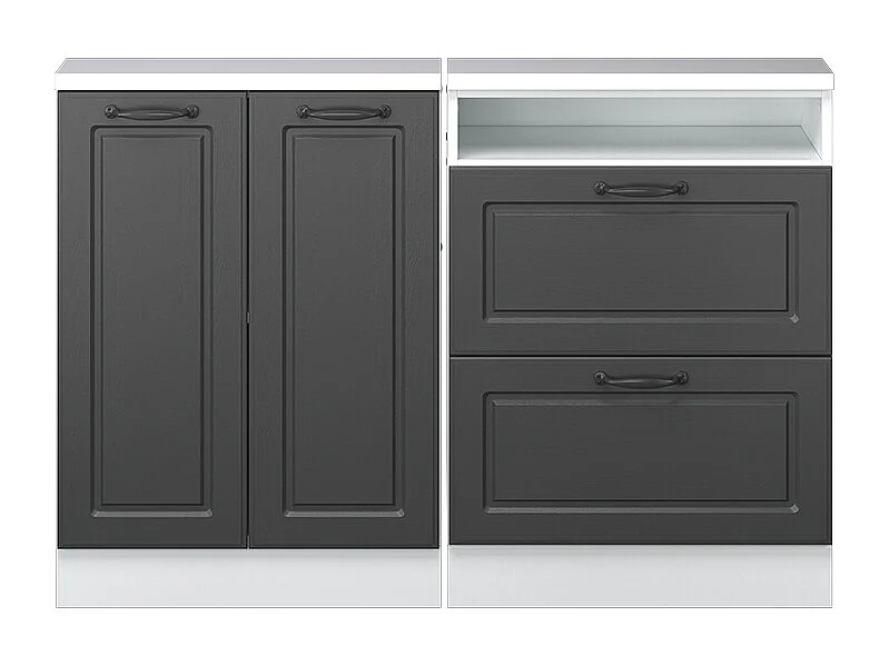 Mobile cucina sottotetto antracite casa di campagna 120x46x81.6 r-line