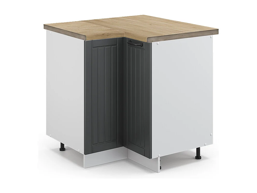 Eckunterschrank anthrazit landhaus 80.5x60x82 fame-line