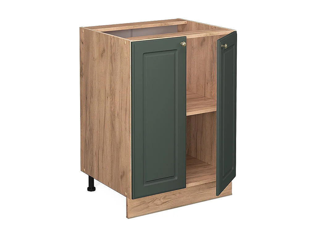 Meuble bas de cuisine vert or campagne 60x60x82 fame-line