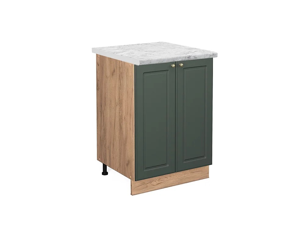 Meuble bas de cuisine vert or campagne 60x60x82 fame-line