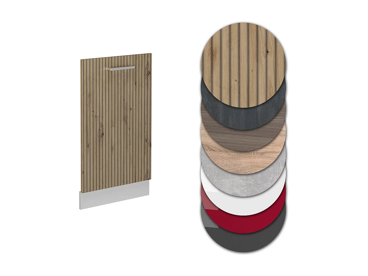 Façade de lave-vaisselle chêne artisan 45x1.6x81.8 r-line