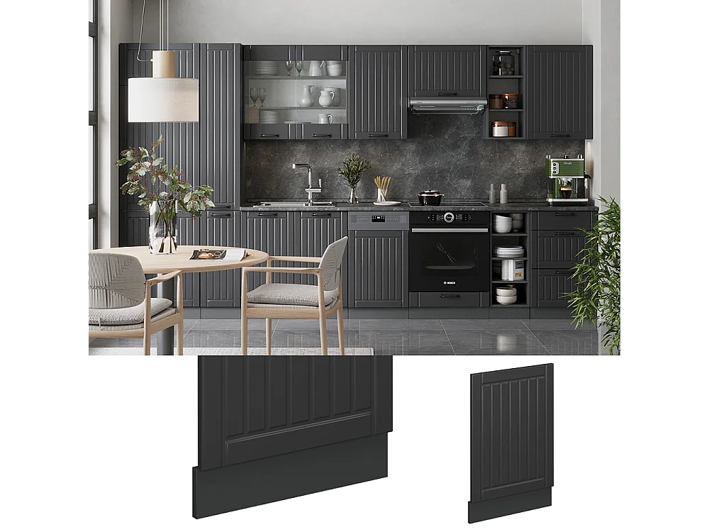 Frontpanel mörkgrå 45x1.6x67.4 fame-line