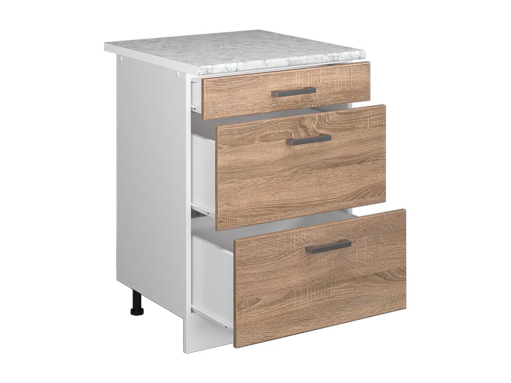 Mueble bajo de cocina sonoma 60x60x81.6 r-line