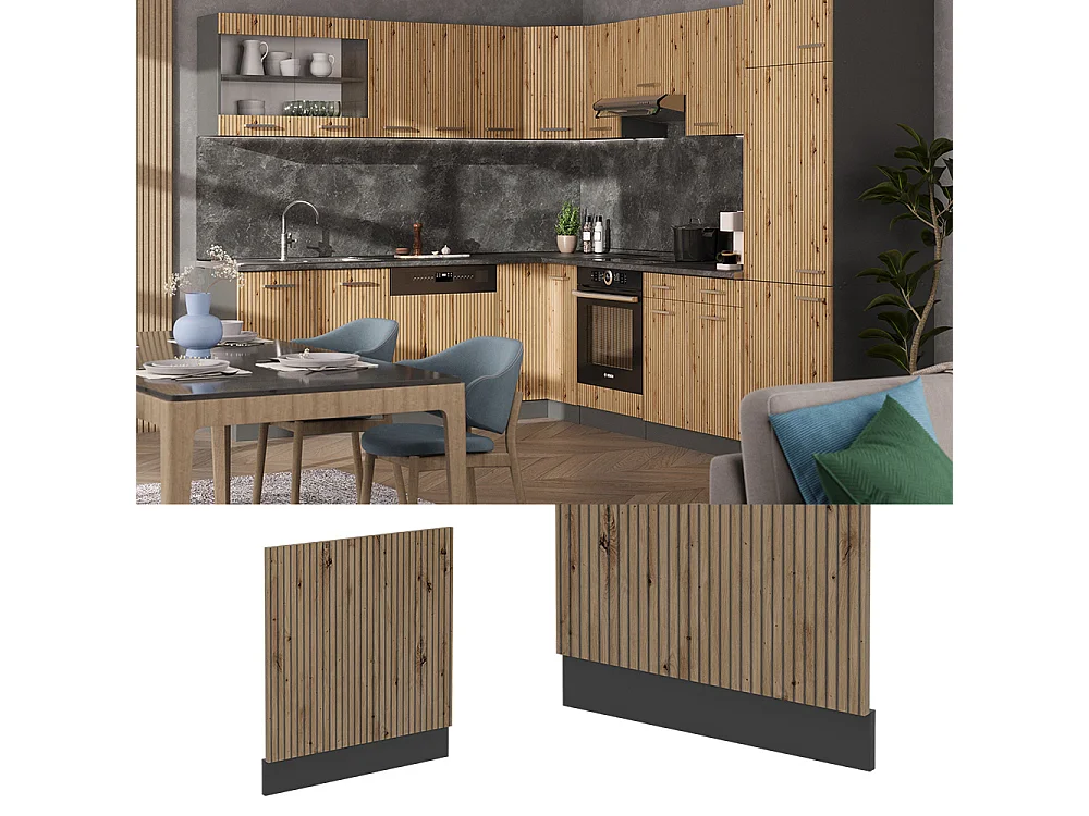 Pannello frontale rovere artigianale 60x1.6x57.2 r-line