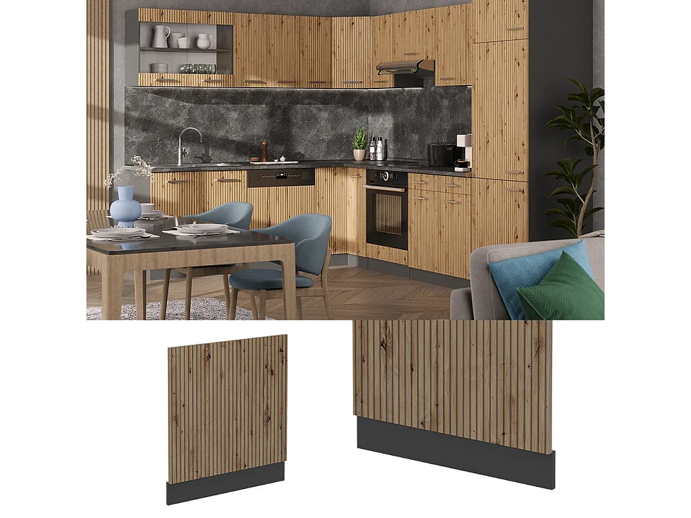 Front panel artisan oak 60x1.6x57.2 r-line