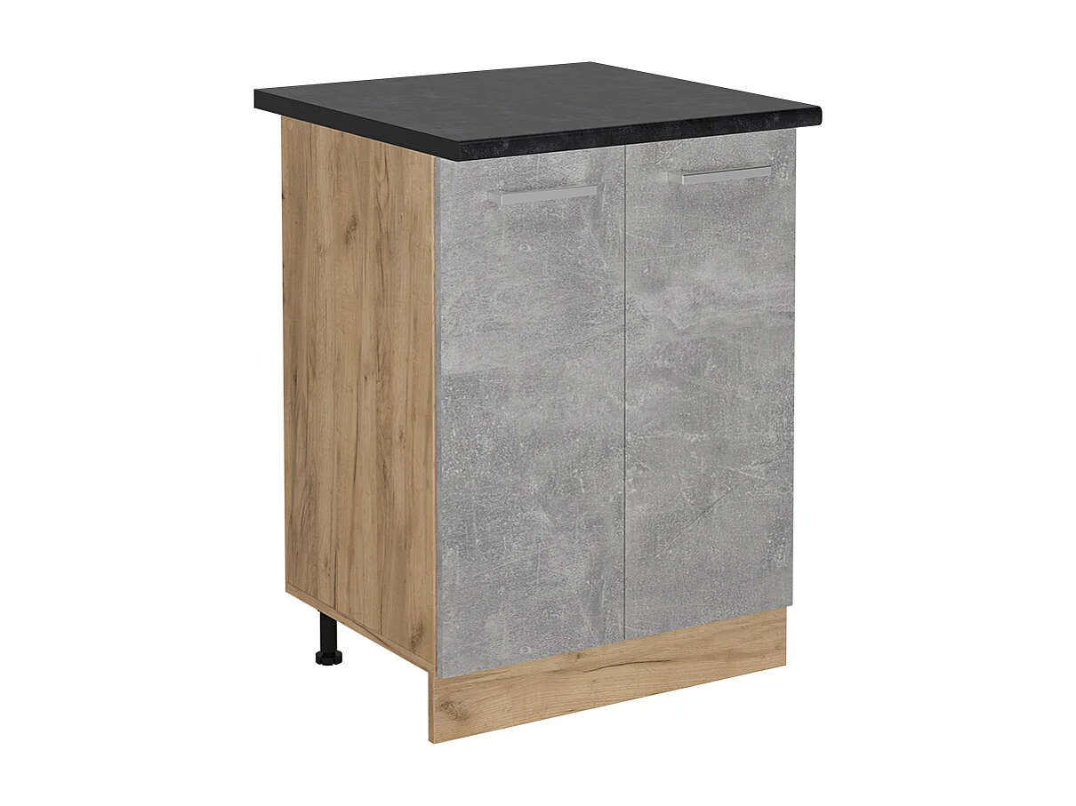 Mobiletto base cucina calcestruzzo 60x60x81.6 r-line