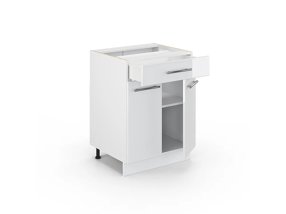 Meuble cuisine blanc haute brillance 60x60x82 fame-line