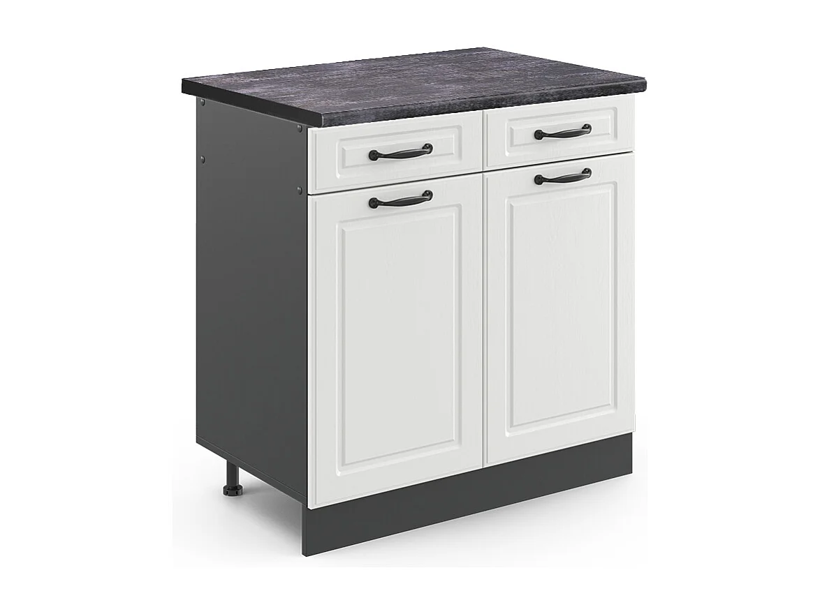 Meuble cuisine blanc campagne 80x60x81.6 r-line