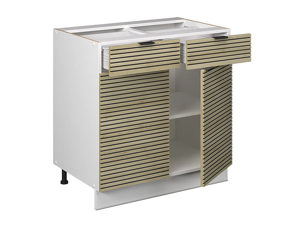 Keukenonderkast eiken paneel 80x60x82 fame-line