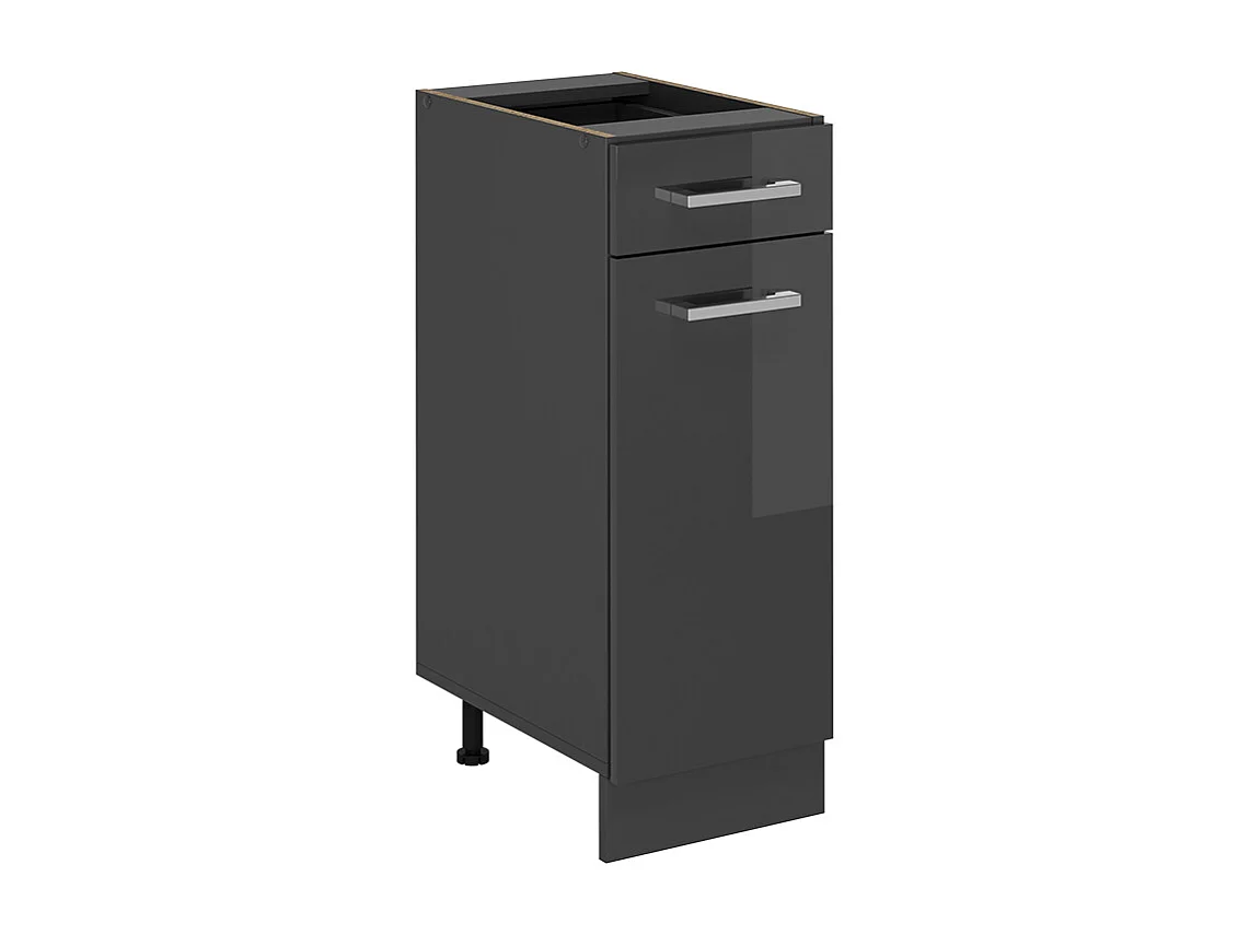 Meuble cuisine anthracite haute brillance 30x46x81.6 r-line