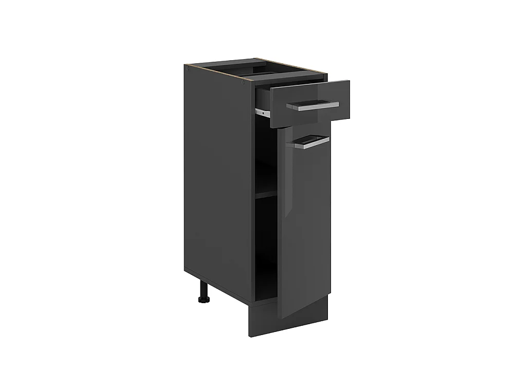 Kitchen base cabinet anthracite high gloss 30x46x81.6 r-line