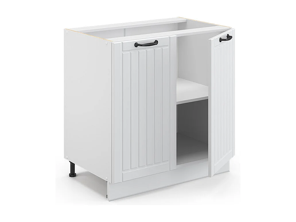 Meuble bas sous-évier blanc campagne 80x51.6x82 fame-line