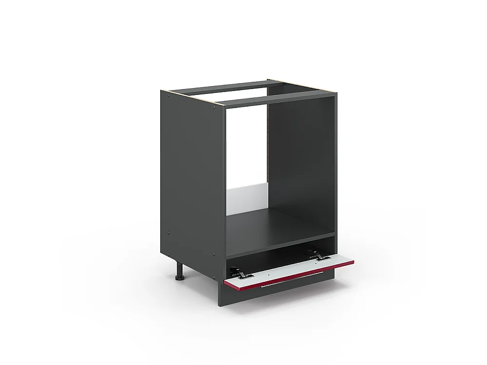 Armario para horno empotrado rojo burdeos alto brillo 60x51.6x82 fame-line