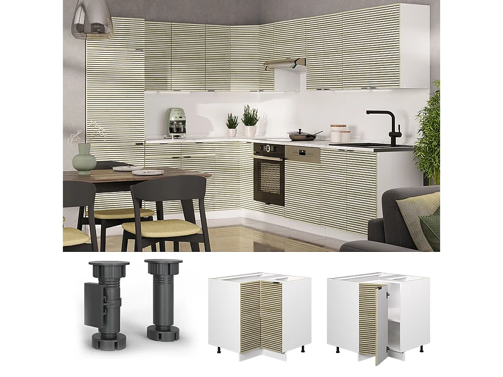 Hjørneskab panel i eg 80.5x51.6x82 fame-line