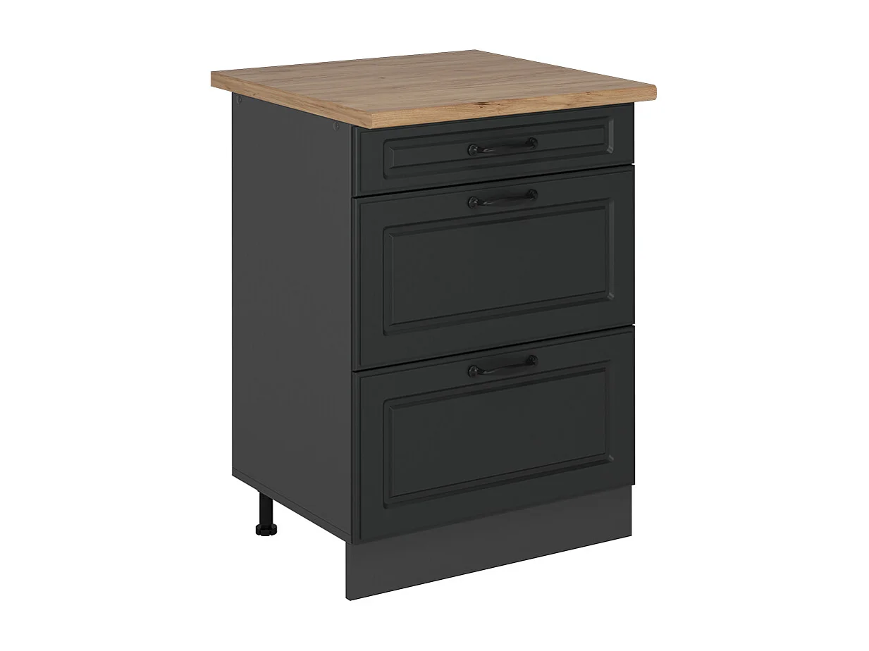 Mobiletto base per cucina antracite casa di campagna 60x60x81.6 r-line