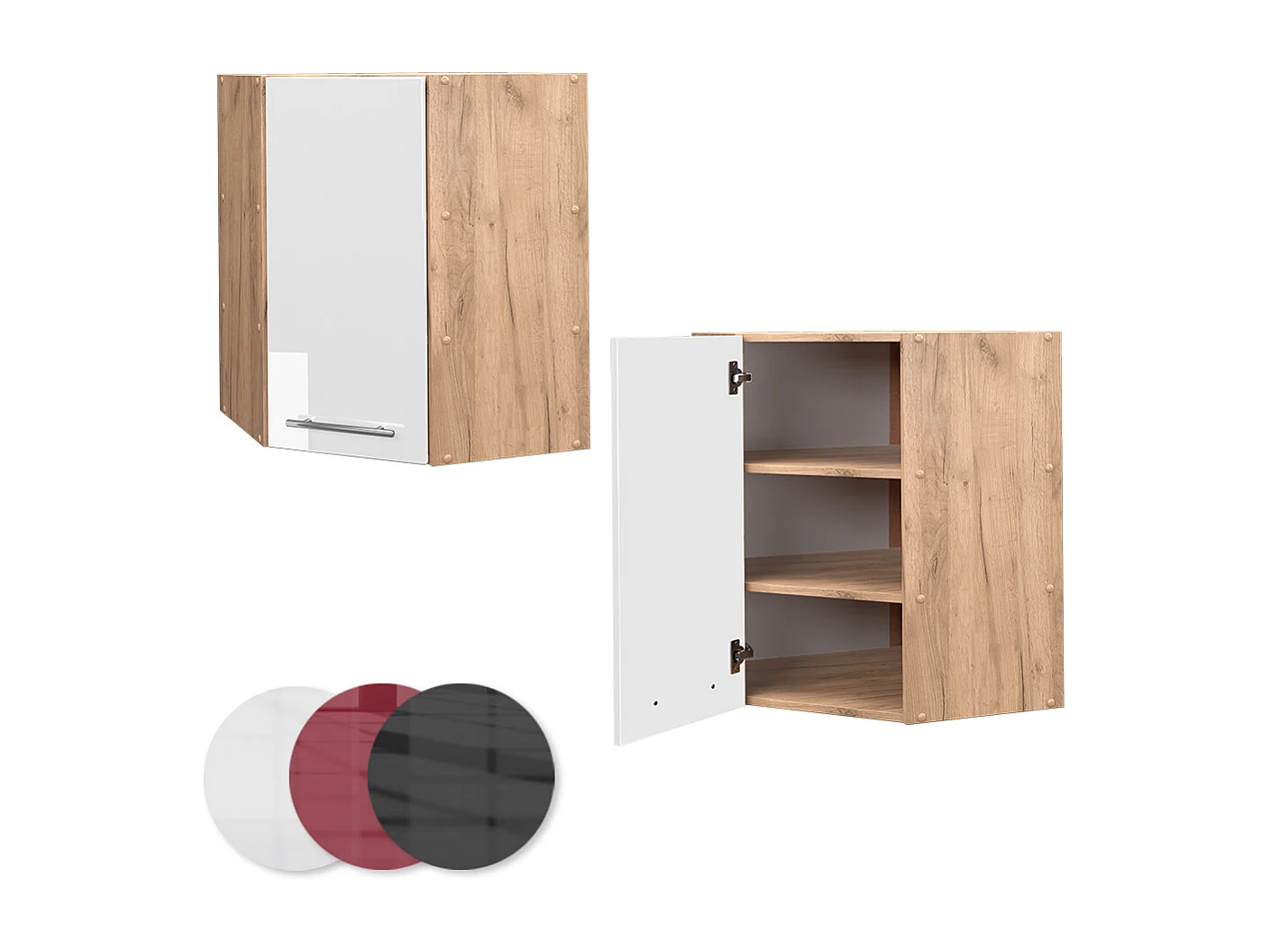 Mobile angolare da cucina bianco lucido 57x34.1x72 fame-line