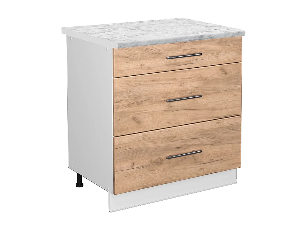 Meuble cuisine chêne de force doré 80x60x82 fame-line