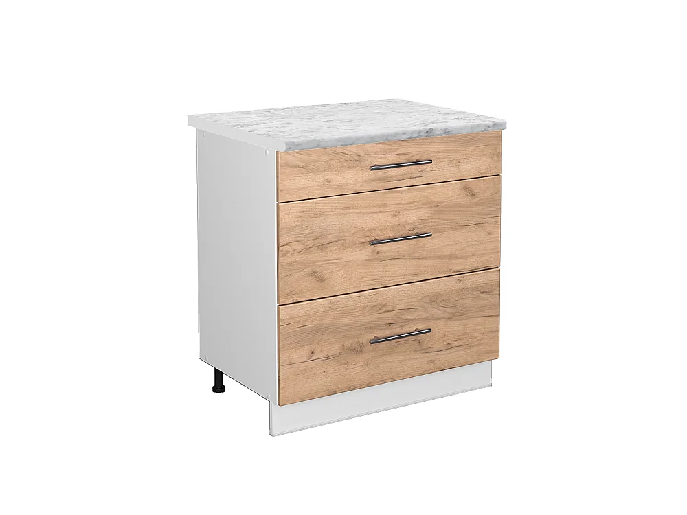 Mobiletto base per cucina Rovere dorato 80x60x82 fame-line