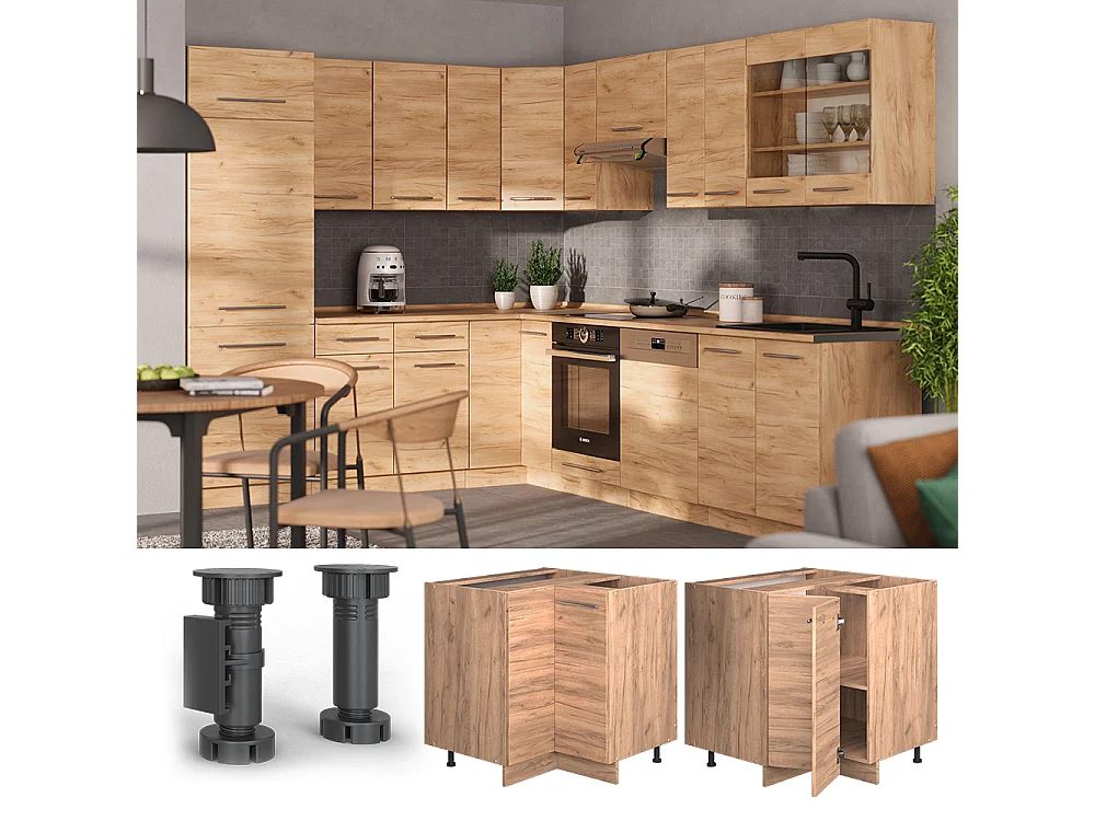 Meuble dangle chêne de force doré 80.5x60x82 fame-line