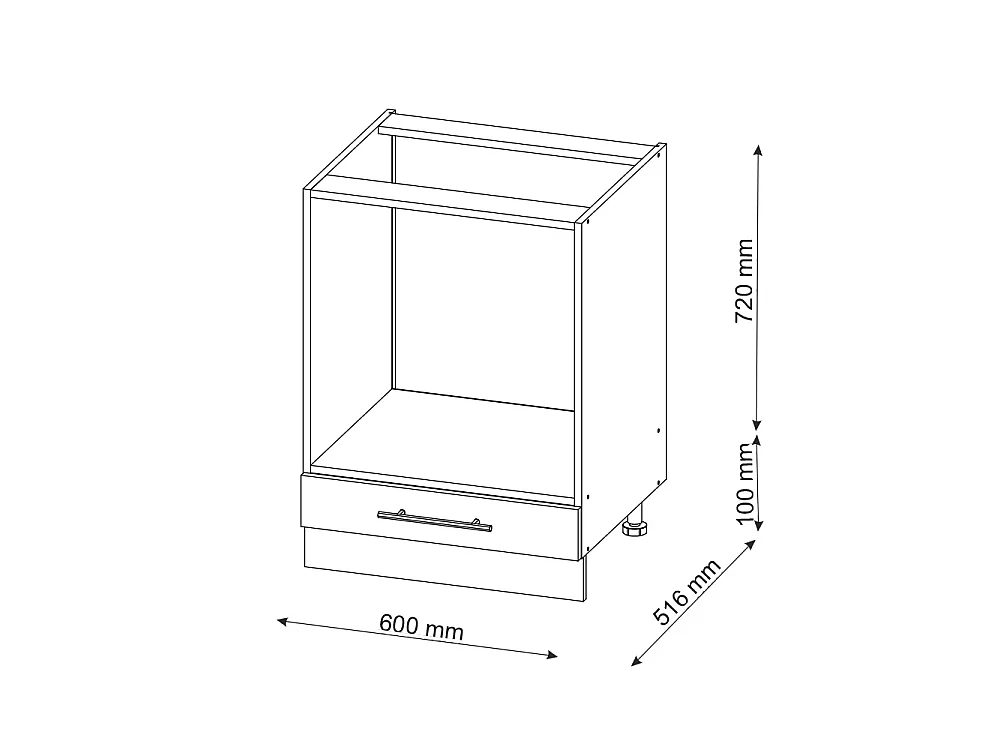 Armario para horno empotrado antracita-oro 60x60x82 fame-line