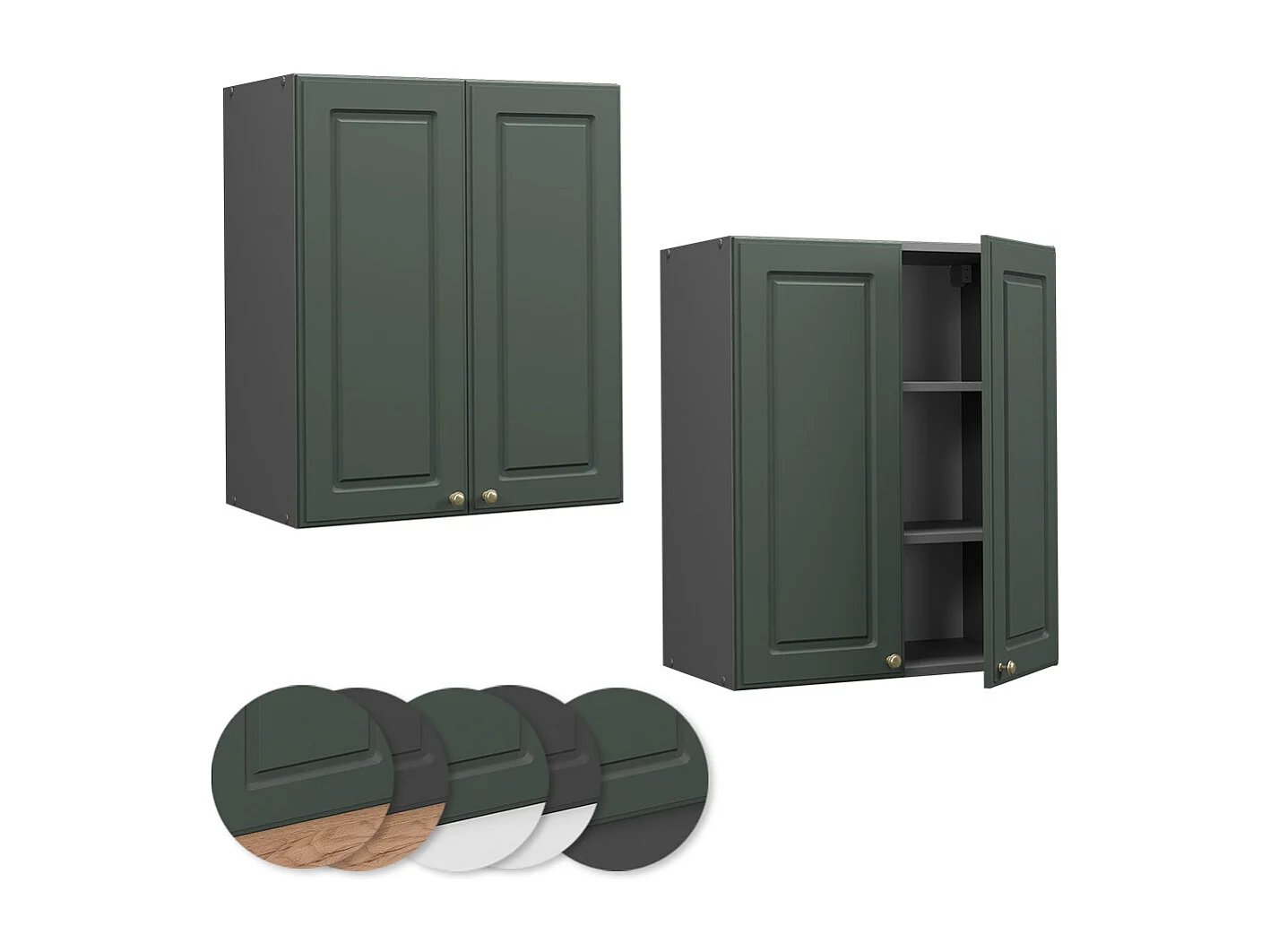 Pensile da cucina verde-oro country house 60x34.1x72 fame-line