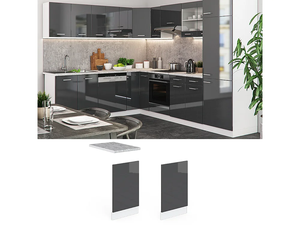 Panel frontal antracita alto brillo 45x1.6x57.2 r-line