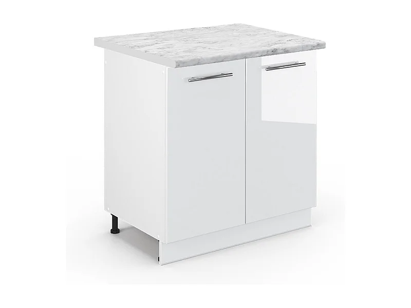 Wastafelkast wit hoogglans 80x60x82 fame-line