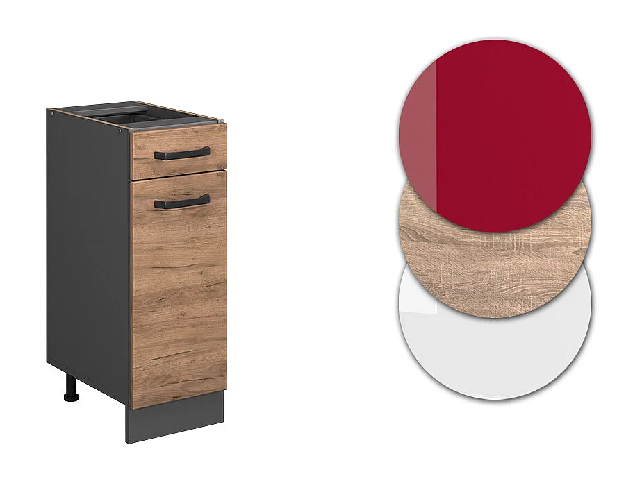 Mueble bajo de cocina roble dorado 30x60x81.6 r-line