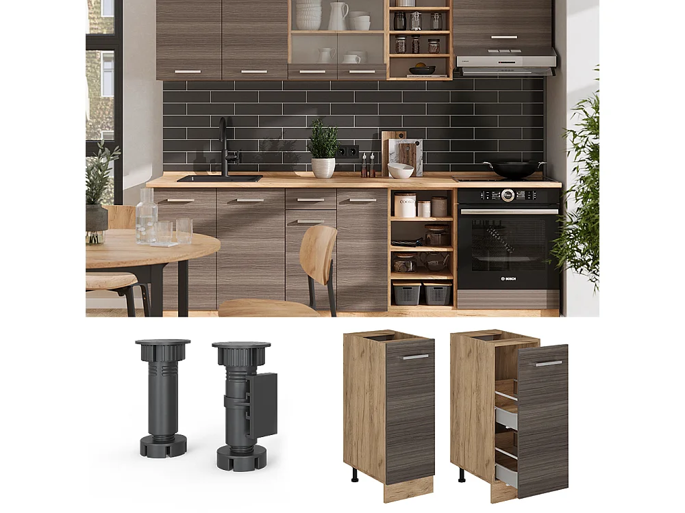 Apothekerschrank edelgrau 30x60x81.6 r-line