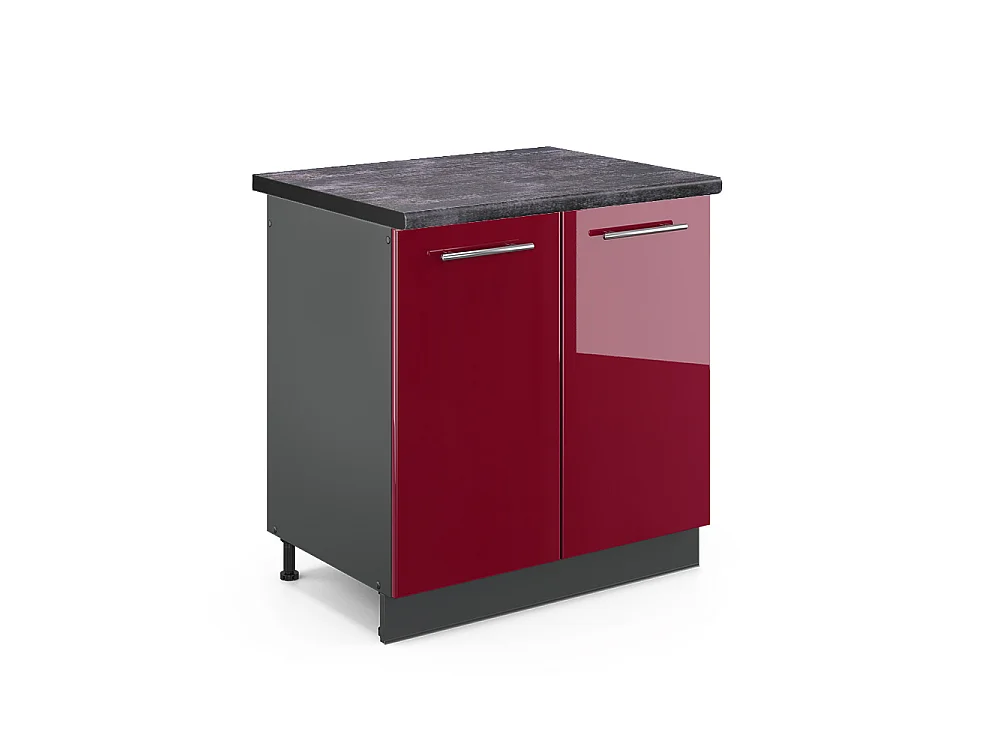 Mobile lavello cucina Bordeaux lucido 80x60x82 fame-line