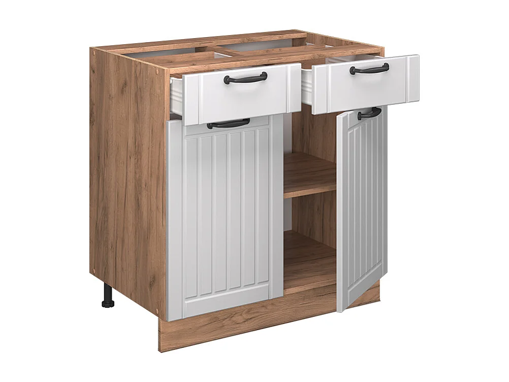 Meuble cuisine blanc campagne 80x60x82 fame-line