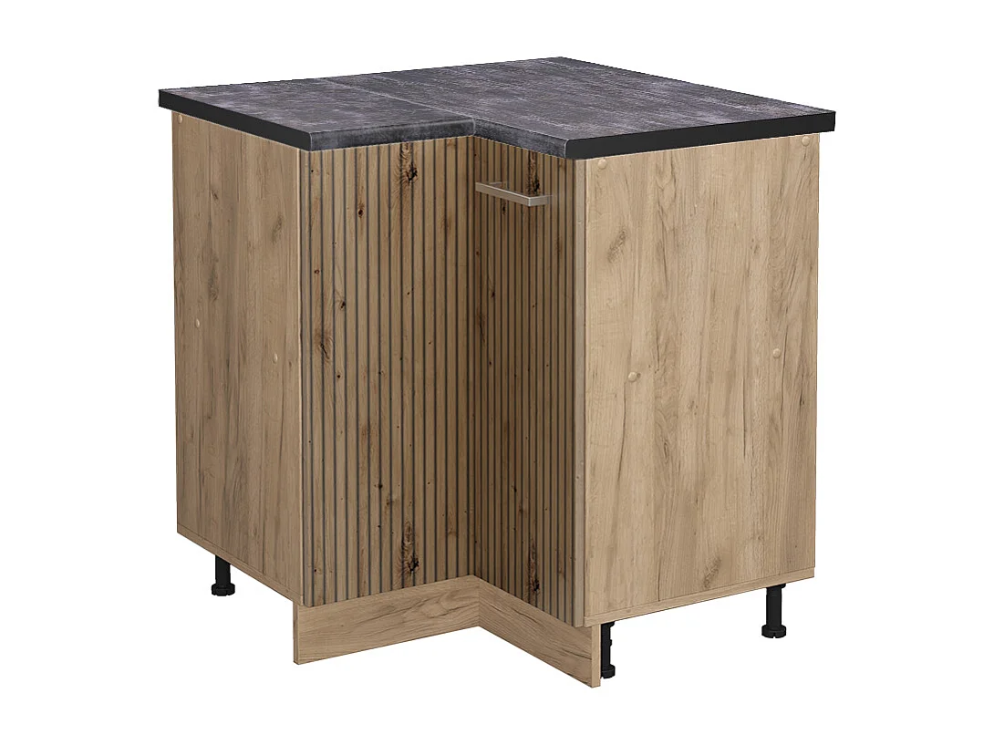 Armario de esquina roble artesanal 75.6x60x81.6 r-line