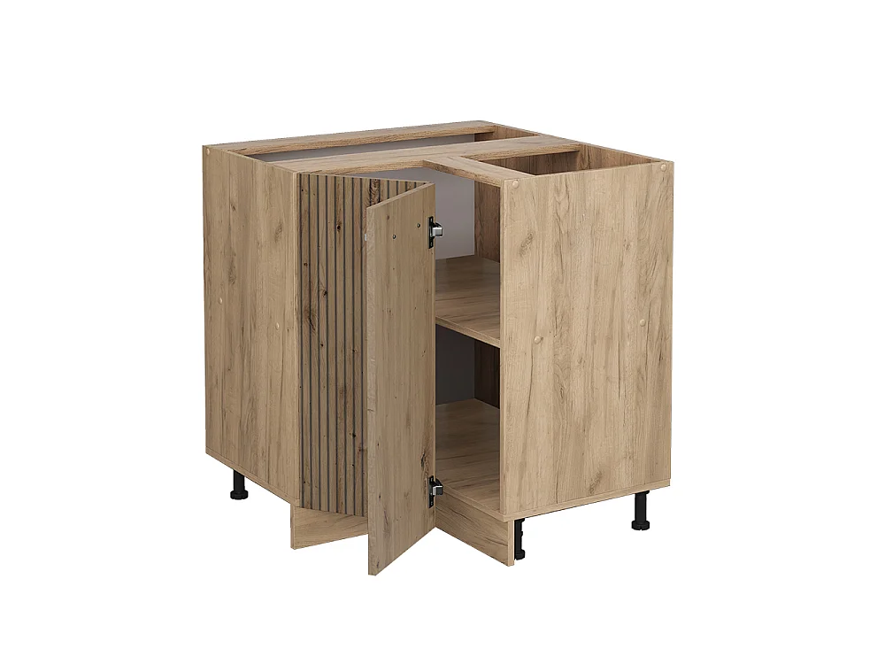 Armario de esquina roble artesanal 75.6x60x81.6 r-line