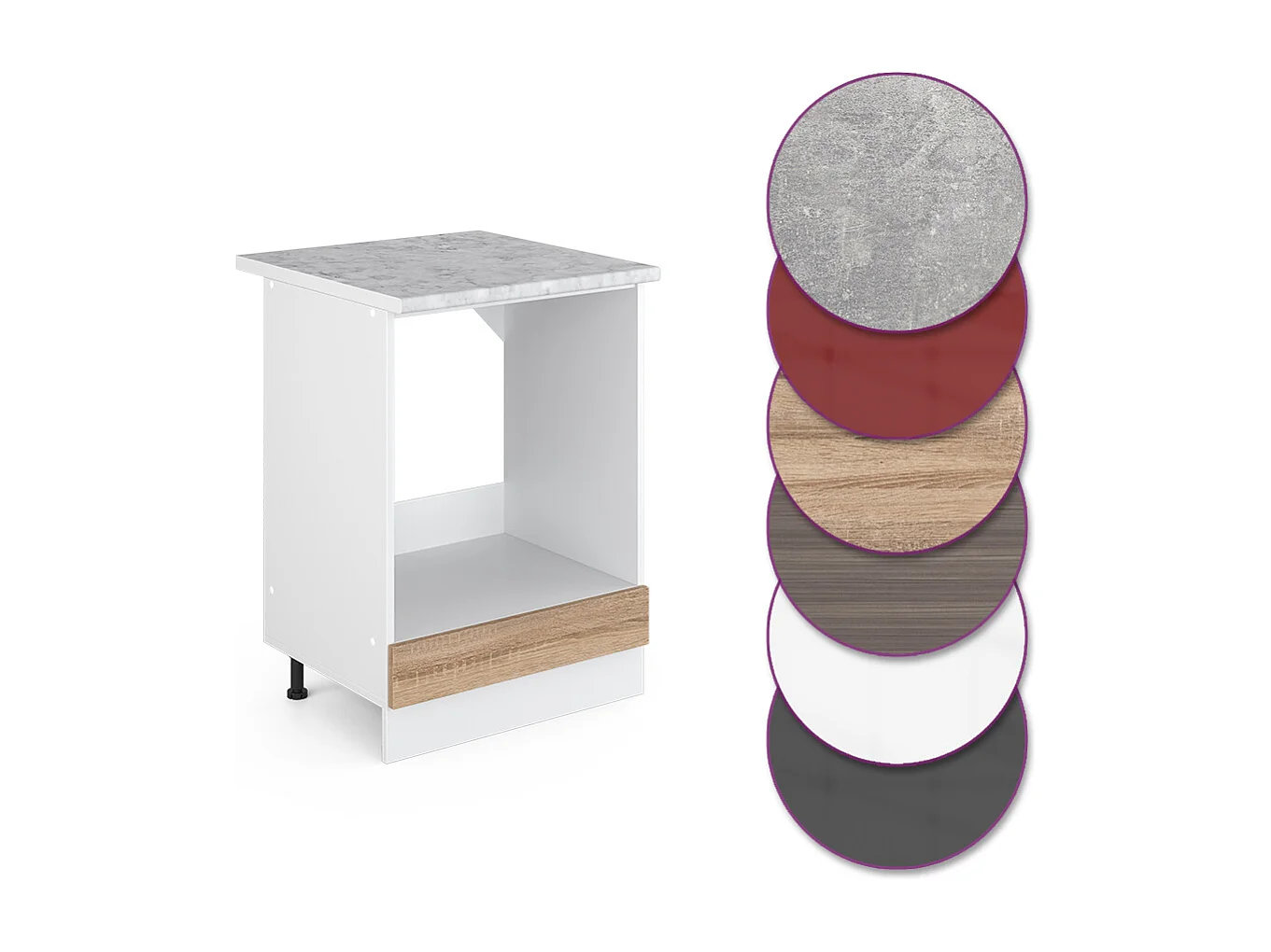 Mobile per forno da incasso sonoma 60x60x81.6 r-line