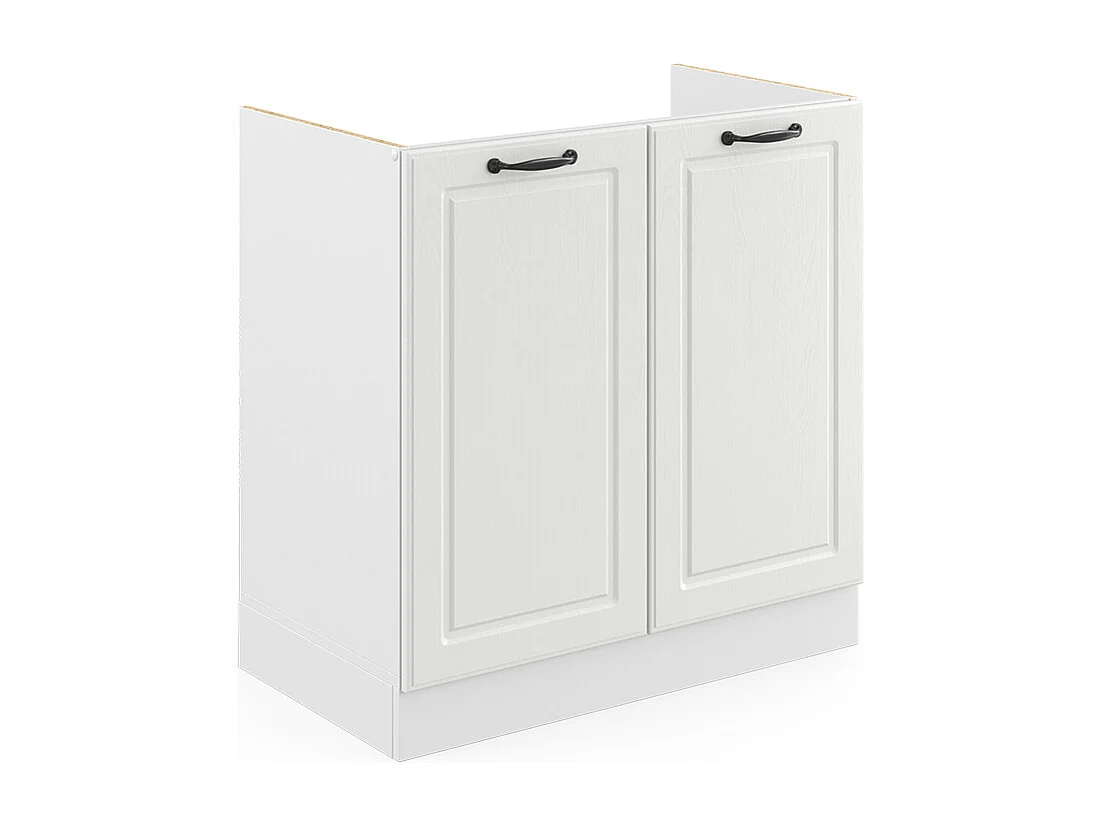 Meuble bas sous-évier blanc campagne 80x46x81.6 r-line