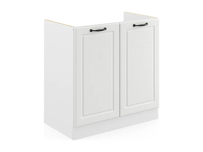 Meuble bas sous-évier blanc campagne 80x46x81.6 r-line