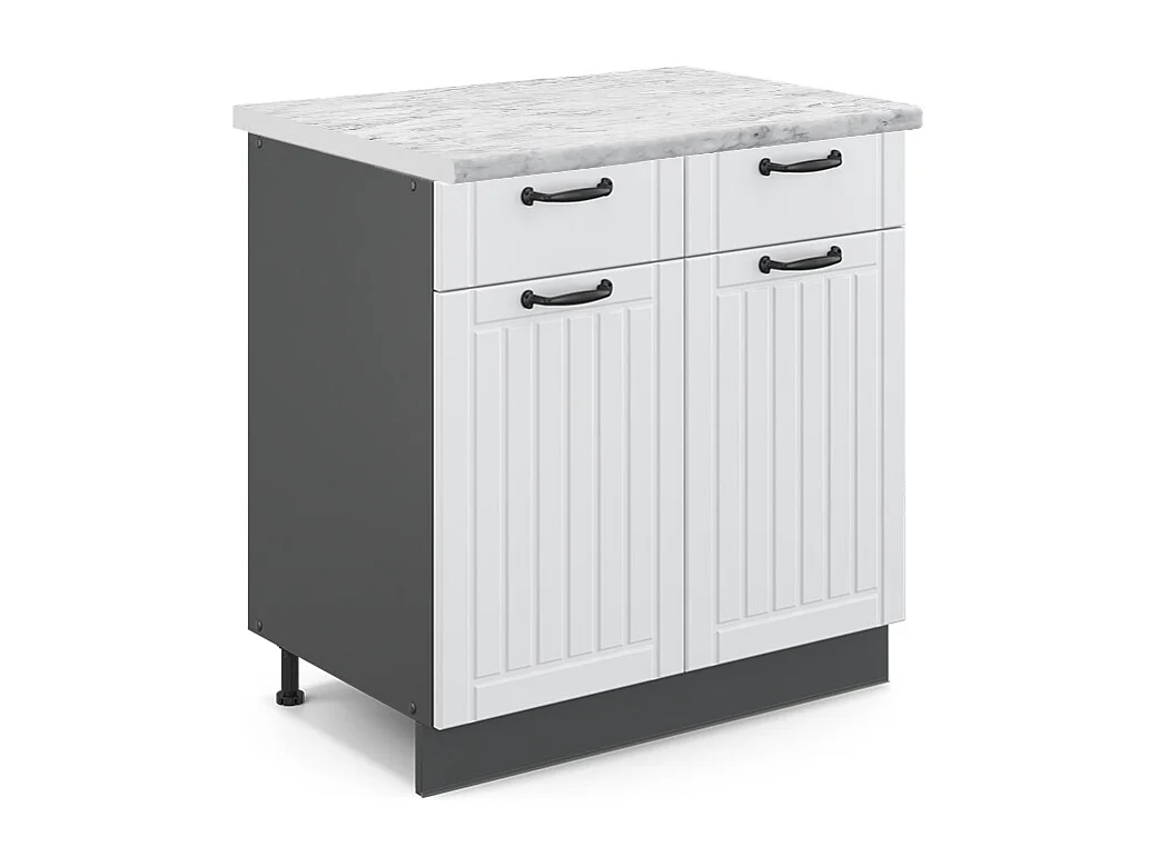 Mobiletto base per cucina bianco casa di campagna 80x60x82 fame-line