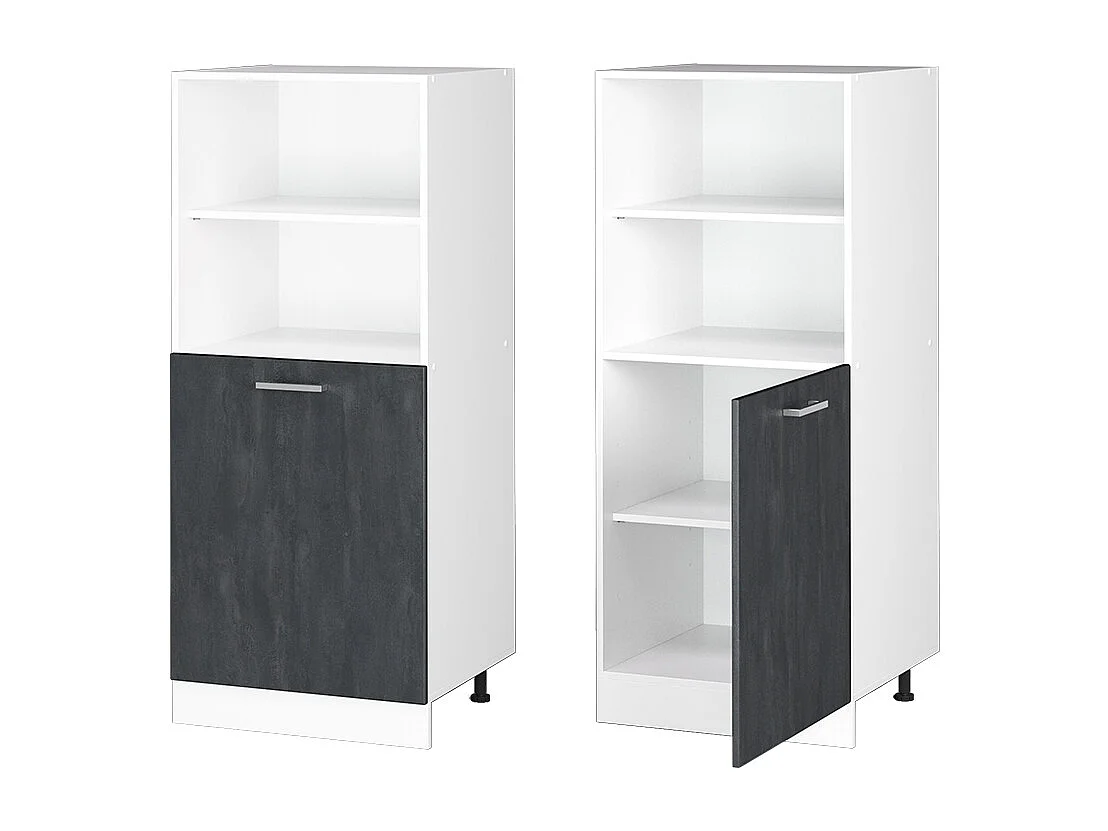 Armario para horno empotrado hormigón negro 60x57x143 r-line