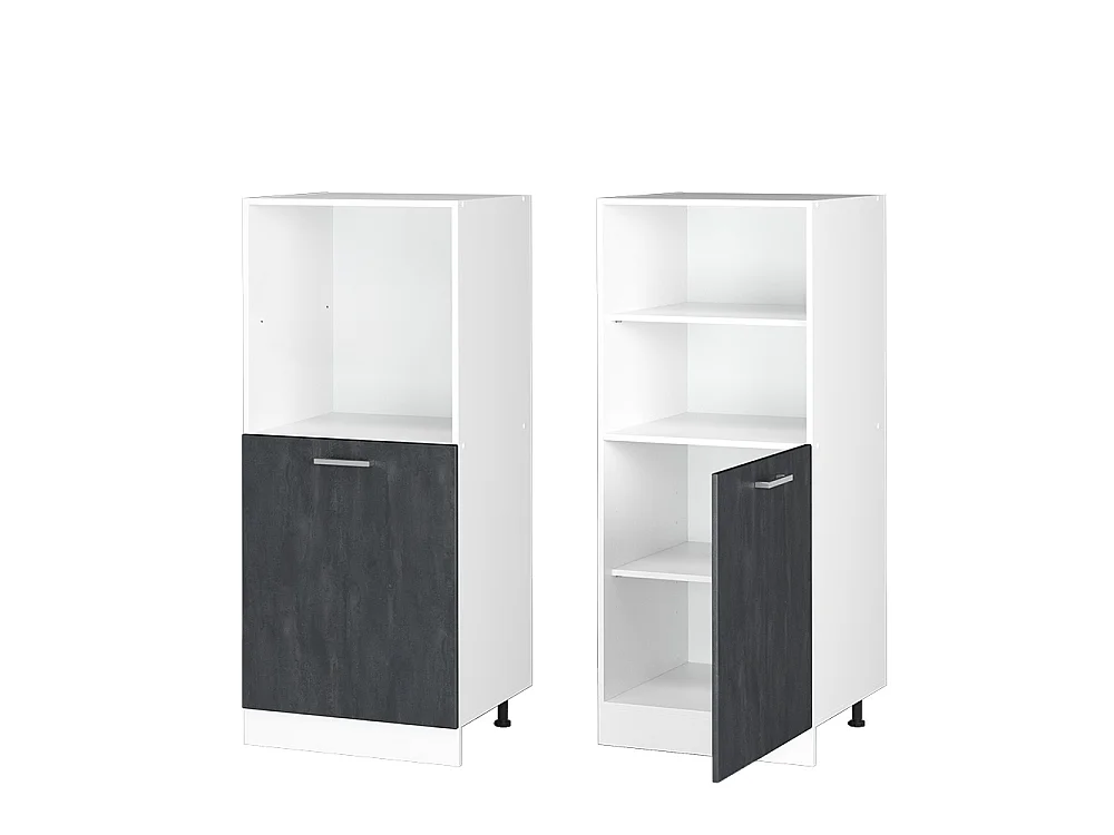 Oven housing cabinet black concrete 60x57x143 r-line