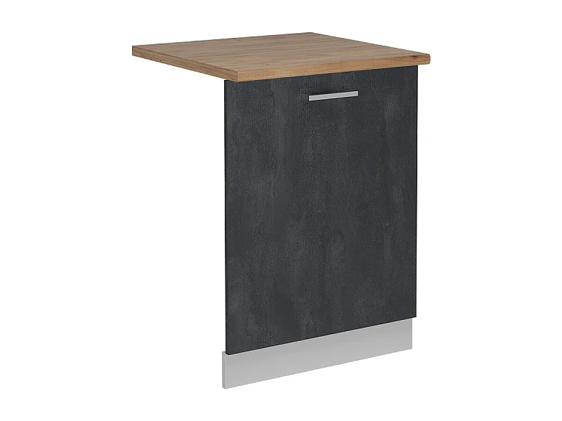 Panel frontal del lavavajillas hormigón negro 60x1.6x81.8 r-line