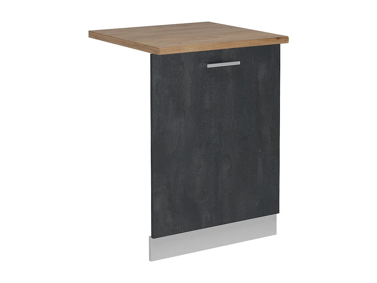 Pannello frontale della lavastoviglie calcestruzzo nero 60x1.6x81.8 r-line