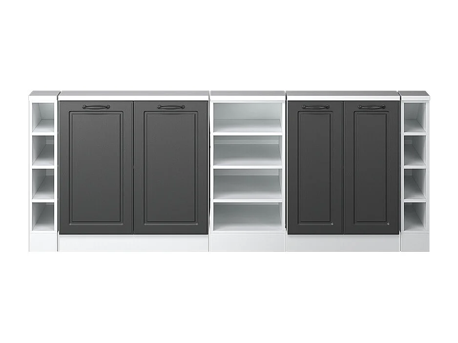 Meuble sous pente anthracite campagne 210x46x81.6 r-line