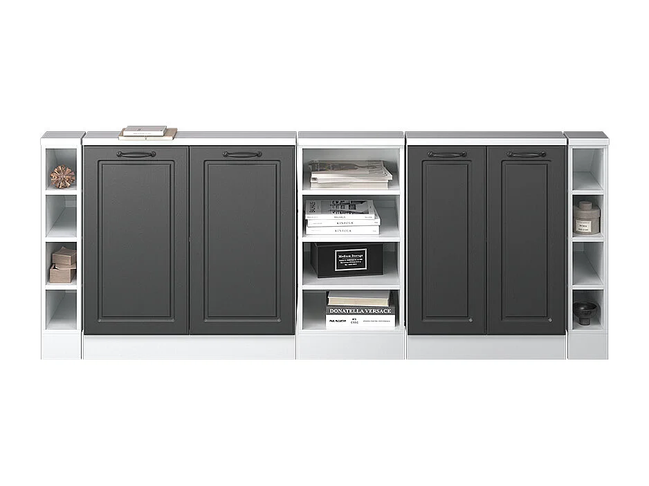 Meuble sous pente anthracite campagne 210x46x81.6 r-line